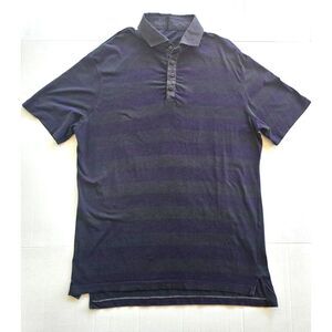 Lululemon Men’s XXL Polo Shirt Purple Stripe Performance Golf‎ Shirt